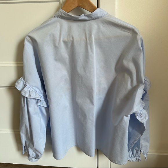 TopShop oversized Embroidered Floral Shirt - Picture 2 of 6